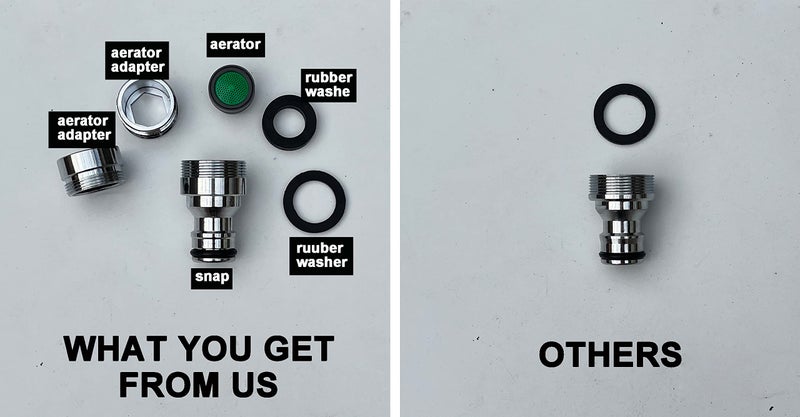 MISSMIN snap adapter quick connect to garden hose, quick snap connector to 3/4 inch GHT female for washer, indoor sink quick-fit attachment - Image 2